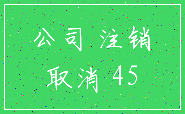公司 注销_取消 45