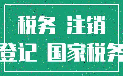 税务 注销_登记 国家税务