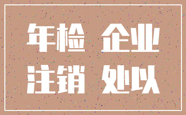 年检 企业_注销 处以