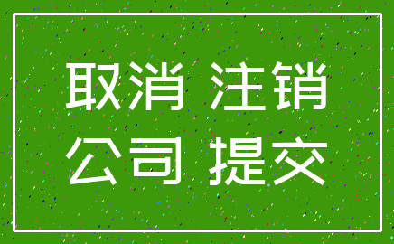 取消 注销_公司 提交