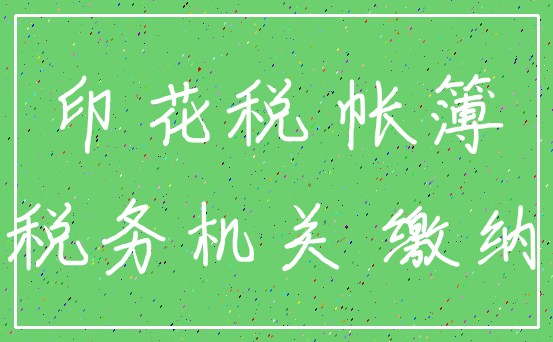 印花税 帐簿_税务机关 缴纳