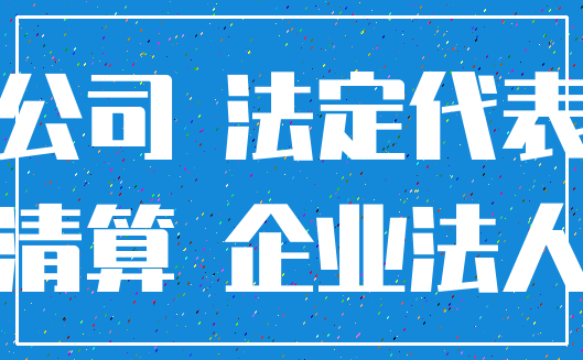 公司 法定代表_清算 企业法人
