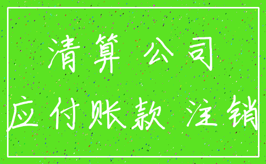 清算 公司_应付账款 注销