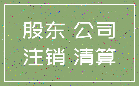 股东 公司_注销 清算