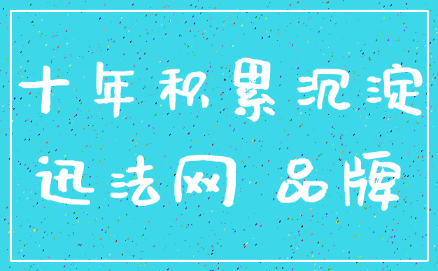 十年积累沉淀_迅法网 品牌