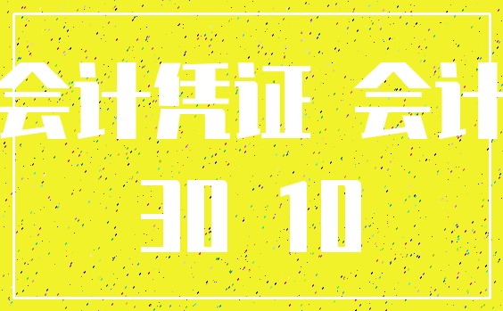 会计凭证 会计_30 10