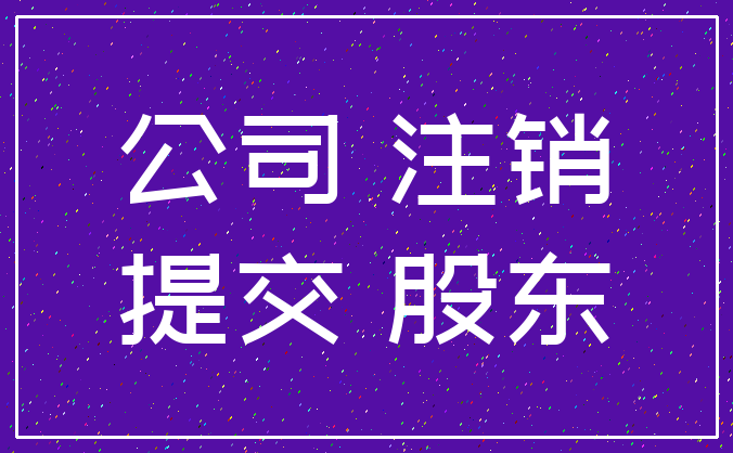 公司 注销_提交 股东