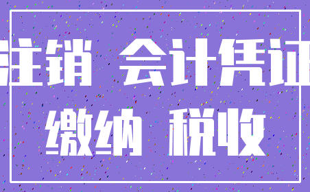 注销 会计凭证_缴纳 税收