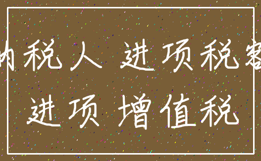 纳税人 进项税额_进项 增值税