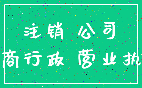 注销 公司_工商行政 营业执照