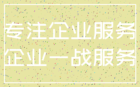 专注企业服务_企业一战服务