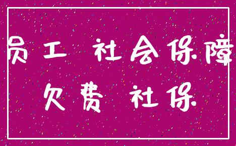 员工 社会保障_欠费 社保