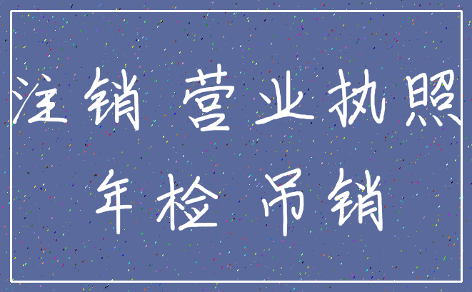 注销 营业执照_年检 吊销