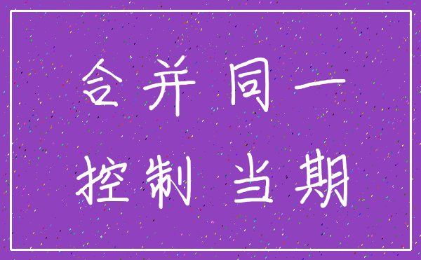 合并 同一_控制 当期