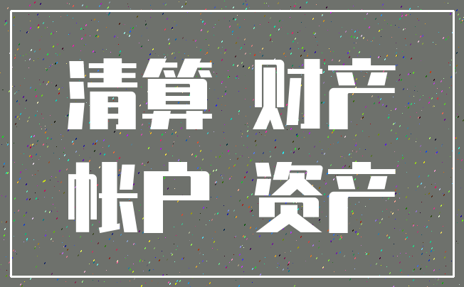 清算 财产_帐户 资产