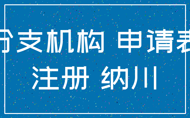 分支机构 申请表_注册 纳川