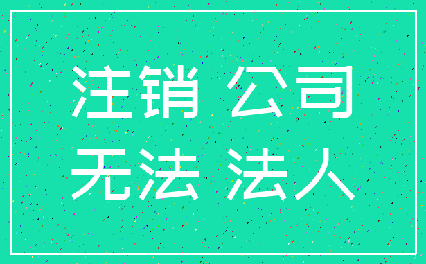 注销 公司_无法 法人