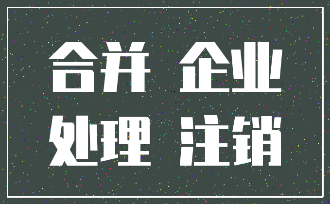 合并 企业_处理 注销