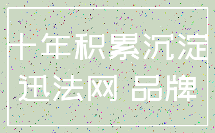 十年积累沉淀_迅法网 品牌