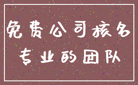 免费公司核名_专业的团队
