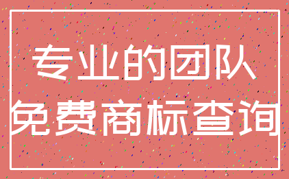 专业的团队_免费商标查询