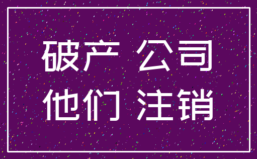 破产 公司_他们 注销