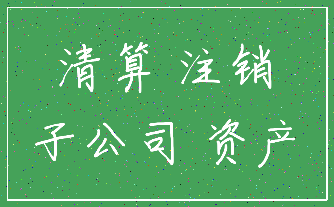 清算 注销_子公司 资产