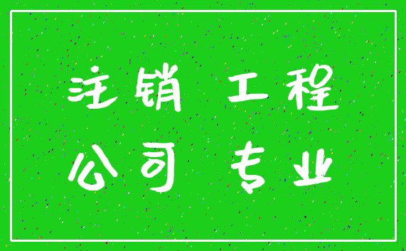 注销 工程_公司 专业