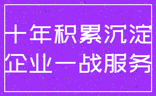 十年积累沉淀_企业一战服务