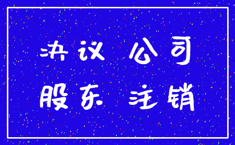 决议 公司_股东 注销