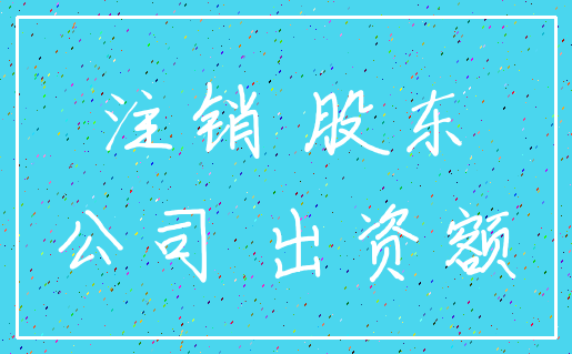 注销 股东_公司 出资额