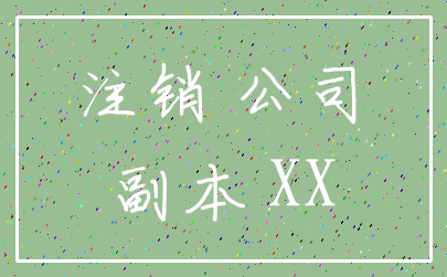 注销 公司_副本 XX
