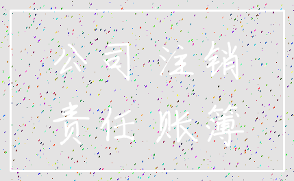 公司 注销_责任 账簿
