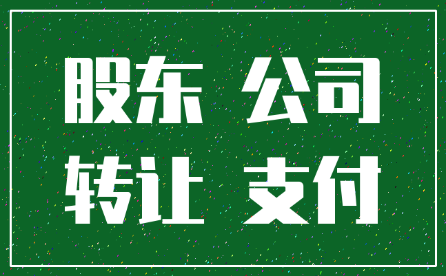 股东 公司_转让 支付