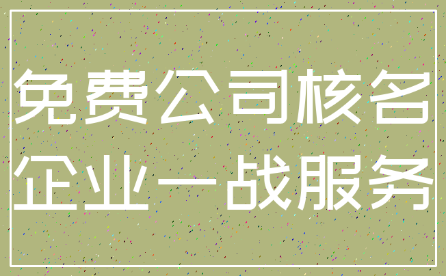 免费公司核名_企业一战服务
