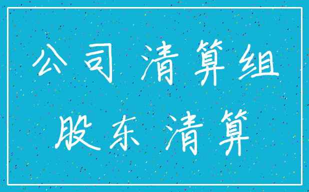 公司 清算组_股东 清算