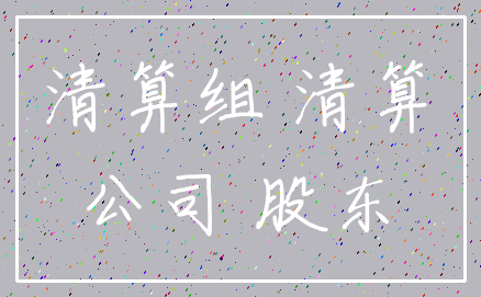 清算组 清算_公司 股东