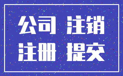 公司 注销_注册 提交