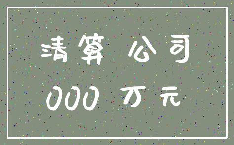 清算 公司_000 万元