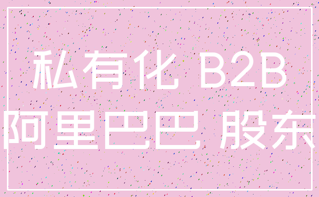 私有化 B2B_阿里巴巴 股东