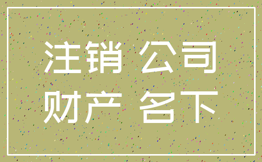 注销 公司_财产 名下