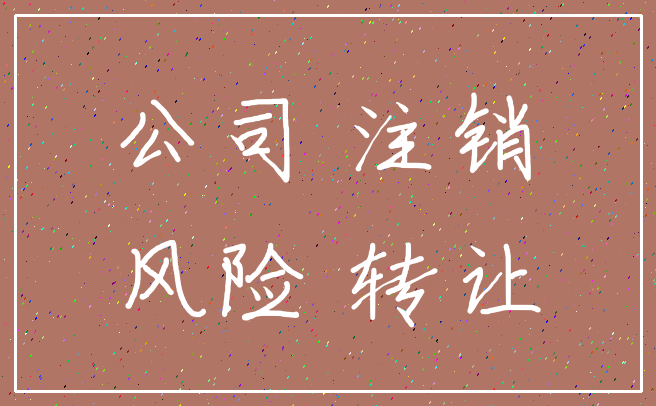 公司 注销_风险 转让