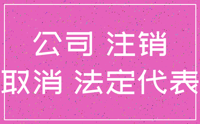 公司 注销_取消 法定代表