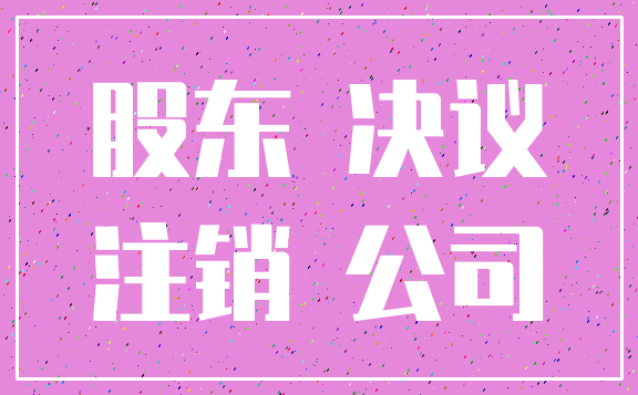 股东 决议_注销 公司