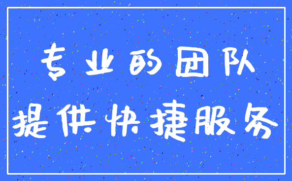 专业的团队_提供快捷服务