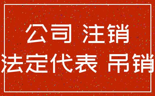 公司 注销_法定代表 吊销