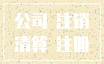 公司 注销_清算 注册