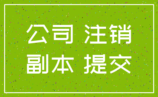 公司 注销_副本 提交
