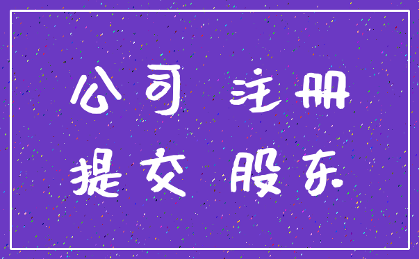 公司 注册_提交 股东