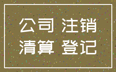 公司 注销_清算 登记